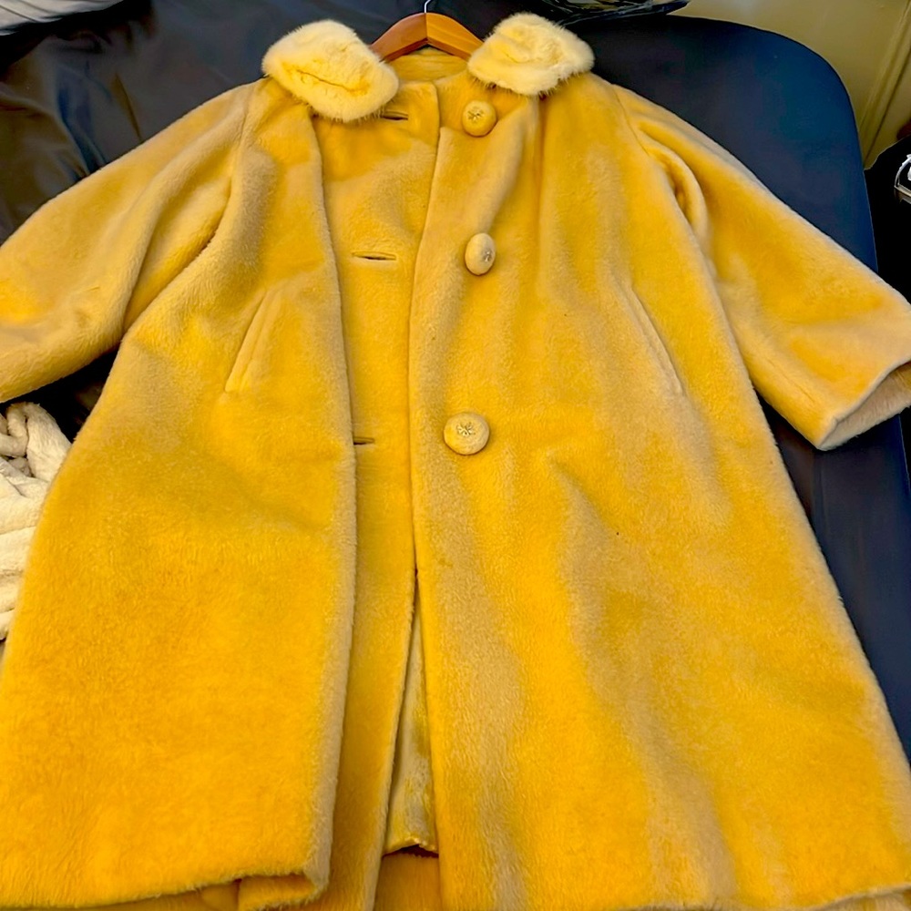 Vintage Einiger 100 Percent Virgin Wool with Mink Collar